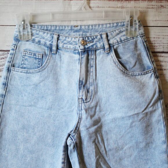 SHEIN EZwear Women's Solid Color Simple Casual Denim Shorts Sz PS - Picture 6 of 6